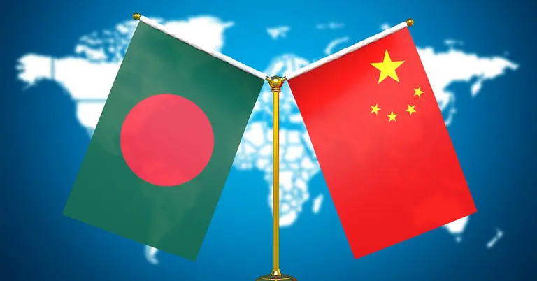 বাংলাদেশ ও চীনের পতাকা